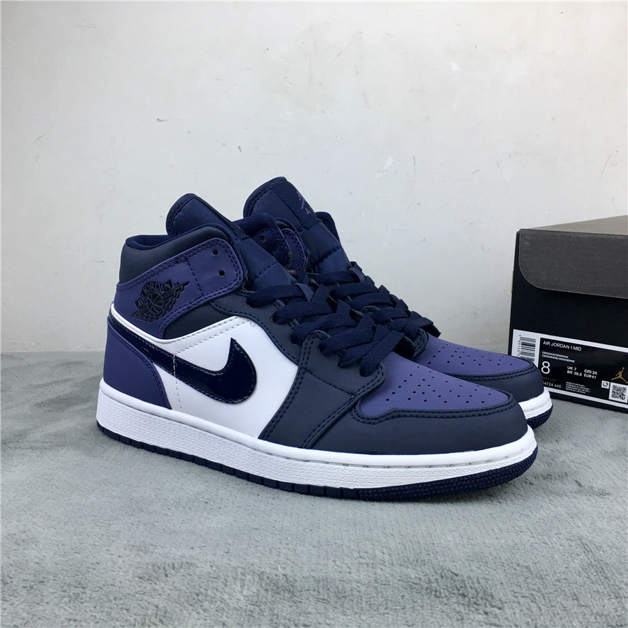 2019 Air Jordan 1 Mid Sanded Purple Shoes